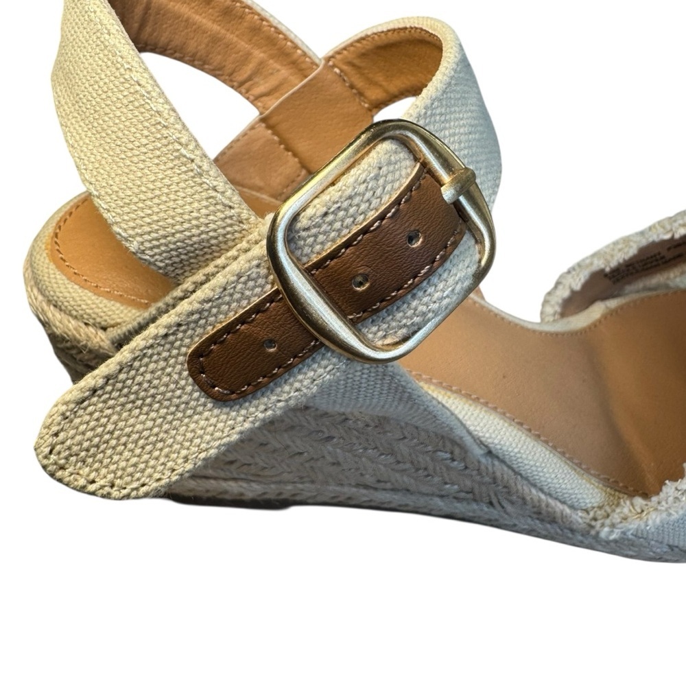 Tommy Bahama Sandals Womens 8.5M Bethany Ankle Straps Beige Wedge Casual - Picture 7 of 10